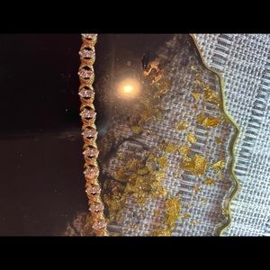 10k solid gold xoxo diamond tennis braclet